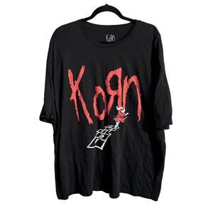 Korn Men's sz XXXL Follow the Leader Black Official Band T Shirt